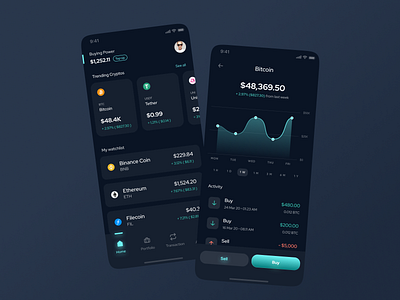 Kryptonite - Crytocurrency Trading App by Ravi Mahfunda on Dribbble