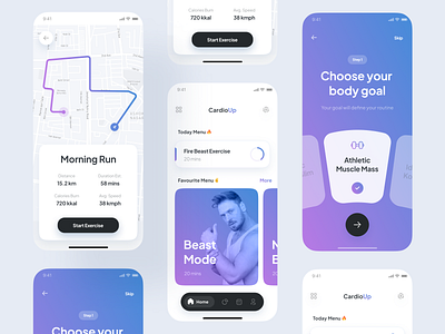 CardioUp — Workout App Concept