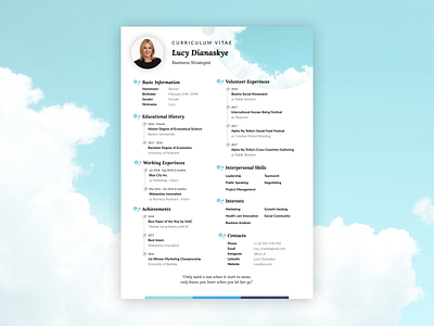 Curriculum Vitae Template - Skylite