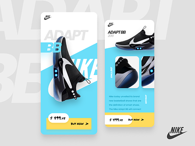 NIke Adapt BB app concept figma nike shoes sport