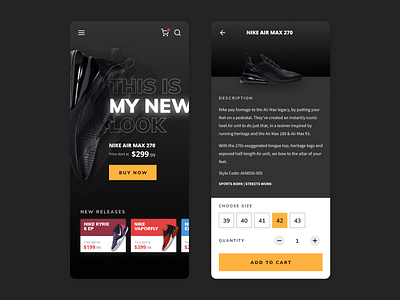 Nike Shoe App Concept