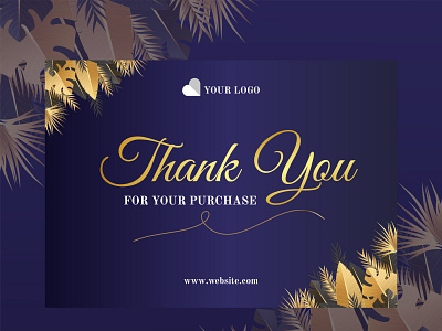 Elegant Thank You Card Style adobe branding card design editable elegant floral flower gift card illustration label logo posting printable social media souvenir template thank you card typography vector