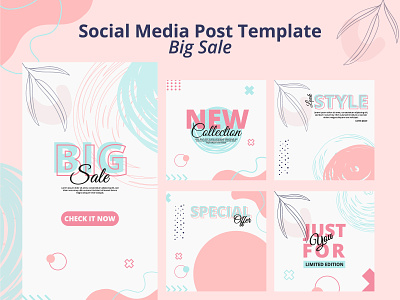 Big Sale Social Media Template adobe big sale branding floral graphic design illustration social media template