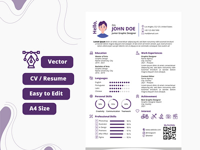 Minimalist CV and Resume Design