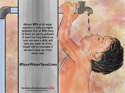 Lunar's SaveWaterSaveLives animation drawing graphic design illustration motion graphics