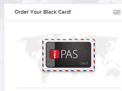 iPAS2 Black card order shipping