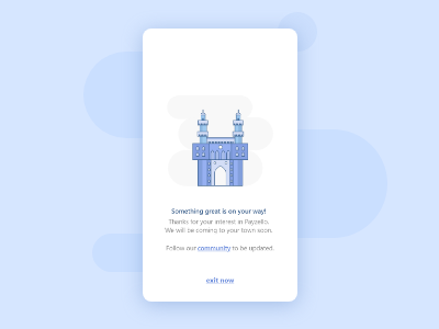 Coming Soon to your city page adobexd charminar city illustration coming soon community dribbble hyderabad illustration mobile ui ux xd