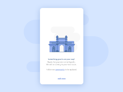 Coming soon to your city page adobexd city illustration coming soon community design dribbble gateway of india illustration maharashtra mobile ui uidesign ux xd