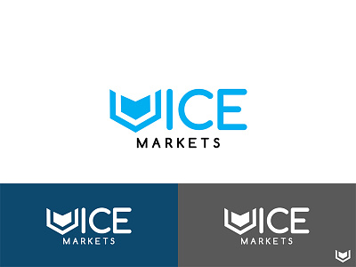 Vice Markets art black blue concept creative design flat graphic logo market