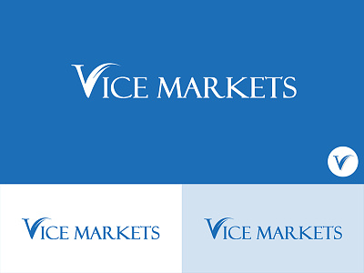 Vice Markets 2 art black blue concept creative design flat graphic logo market
