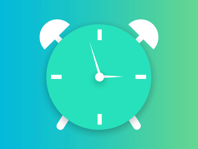 Clock Icon alarm clock animation clock gif gradient icon iconography