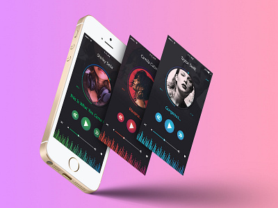 Music Player UI Concept-1 concept concept ui design graphic iphone isometric mobile ui mockup music player music player ui perspective ui