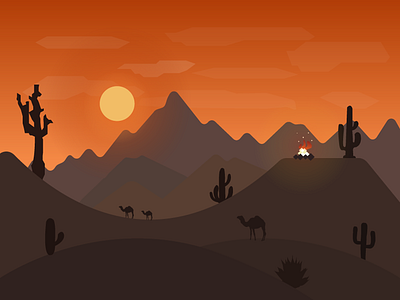 A day in Alto's Adventure-2 adventure alto adventure art desert design dribbble evening flat art graphic illustration illustrator