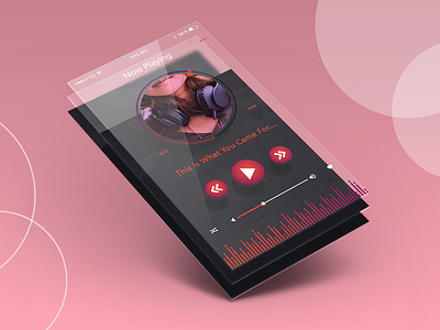 Music Player UI concept ui dribbble mock up music app music app ui music player music player ui perspective mockup song ui ux