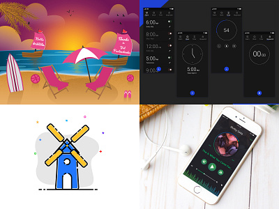 My top 4 in 2018 2018 top shots 2018 trends behance concept design dribbble dribbbler gradient graphic icon iconography illustration mockup music app perspective top 4 top shots ui ux vector