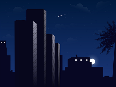 Beautiful Night beautiful behance design dribbble dribbbler graphic illustration night vector