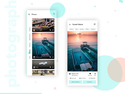 Photography App app behance concept design dribbble figmadesign graphic ios iphone x mobile ui photograph photography ux