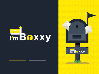 I m Boxxy Logo box logo creative logo letter mail box mail logo minimal modern typography