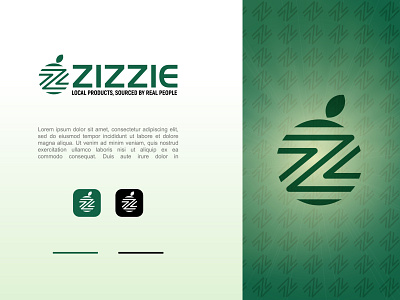 Zizie Logo agriculture creative logo fruits green greens organic organic food z logo