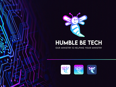 Humble Be Tech bee hive bee logo branding business logo design colorful logo creative logo logo design tech logo technology