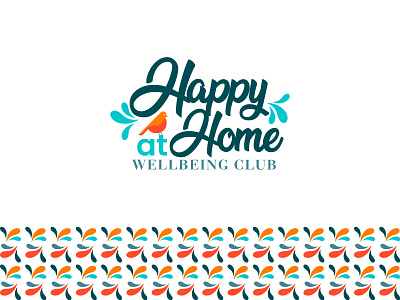 Happy At Home Logo bird branding colorful logo creative logo happy happy home homepage letter logodesign real estate typography