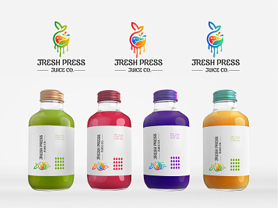 Fress Juice Logo branding business logo design clean logo colorful logo creative logo design icon juice juice bar juice logo logo logo design vector