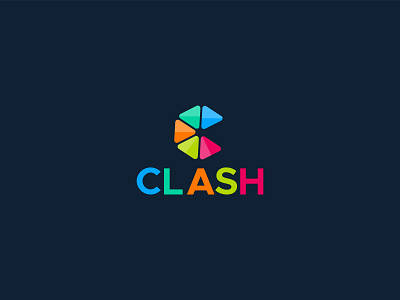 Clash Logo art logo business logo design c logo colorful logo creativelogo entertainment logo design media minimal