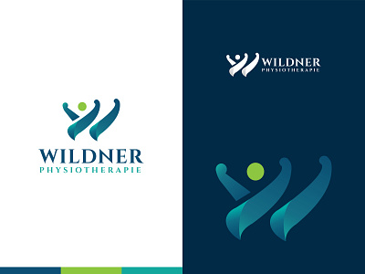 Wildner Physiotherapy beautiful logo colorful logo creative logo logo design medical logo medical pharmaceutical physiotherapy w logo wildner wildner physiotherapy