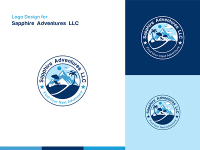 Sapphire Adventures LLC agency logo business logo design colorful logo creative logo illustration logo design