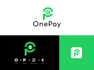 ONE Pay Logo business logo design creative logo finance app letter logo design pay payment logo typography