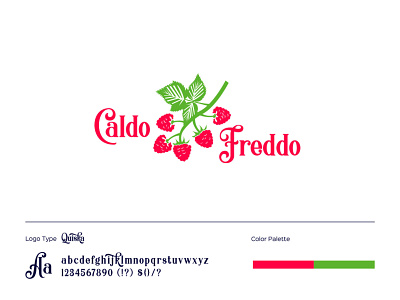 caldo freddo berry logo branding business logo design colorful logo creative logo fruit logo logo design raspberry typography