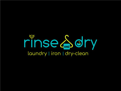 Rinse Dry Logo business logo design colorful logo creative logo laundry logo design typography