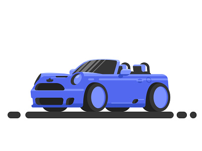 mini cooper car flat game art geometic illustration minicooper speedpaint vector
