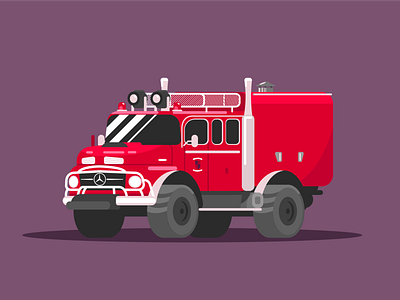 firetruck illustration vector