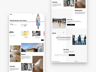 Bloom Store Web clean design design one page site ui web web desgin