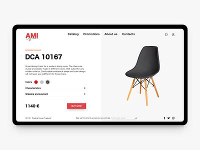 Furniture store Product page clean design site ui web web desgin