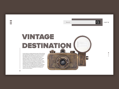 Vintage Destination creative design designfolio screen design ui design uiux visual design web design