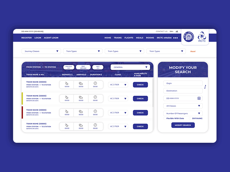 IRCTC_New Skin (Redesigned booking page)