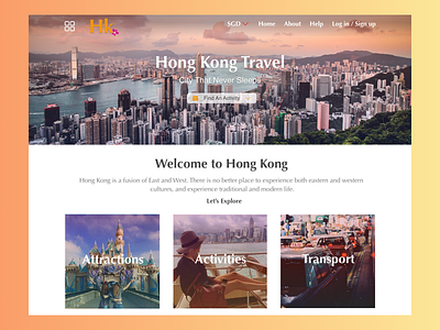 Travel Website branding flat ui ux web