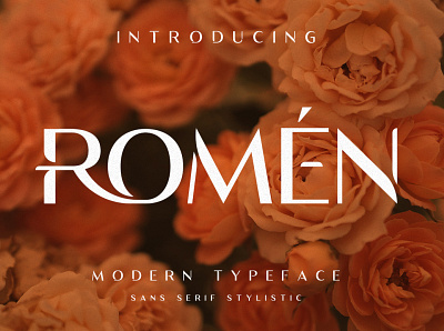 Romen Display - Modern Typeface branding design font lettering minimal typography