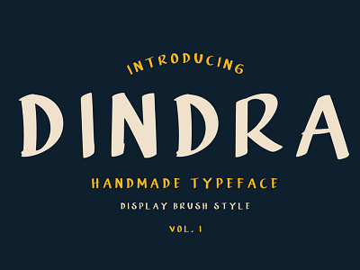FREE FONT - DINDRA REGULAR brushfont freefont handmade font lettering new script typeface typography