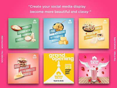 Social Media Template facebook facebook ads instagram minimal promotion design template design