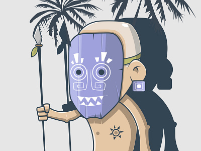 Polynesian Hunter adobe art behance branding character color currency design dribbble flat gradient illustration illustrator type typography ui ux vector web xs