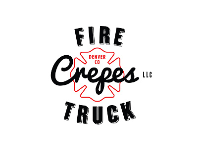 Fire Truck Crepes Logo branding logo logo design typography