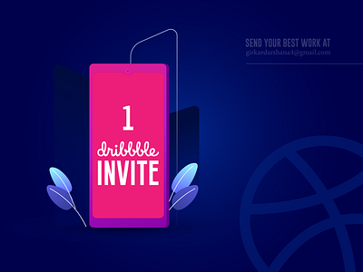 Dribbble Invitation art direction best shot draft dribbble dribbble invite giveaway graphic design illustration invitation player