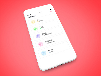Schedular Dashboard app design ui design vector