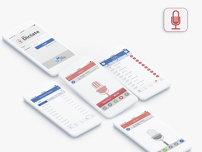 Dictate app app icon graphics typography ui design ux vector