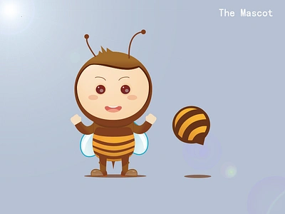 Bees bees icon mascot ui