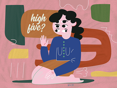 high five! by sylwia doli design doli dolidesign doliillu doliillustration illustration illustrator lifestyle sylwiadoli