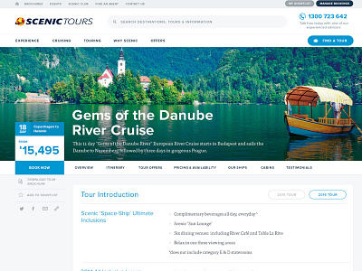 Scenic Tours Tour Page clean holiday scenic tours travel website